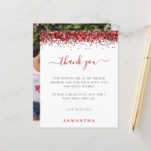 Budget Red Glitter Photo Möhippa Tack