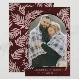 Budget Red Merry Arch botaniskt Helgdag Card