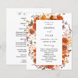 Budget Red & Orange Blommigt Bröllop Ceremony