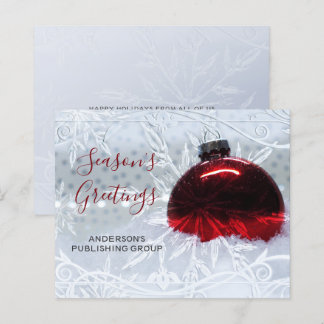 Budget Red Ornament Company Helgdag Card