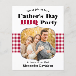 BUDGET Red Play Photo Fars dag BBQ-inbjudan