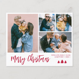 Budget Red Script Collage Gräs jul-Helgdag Flygblad