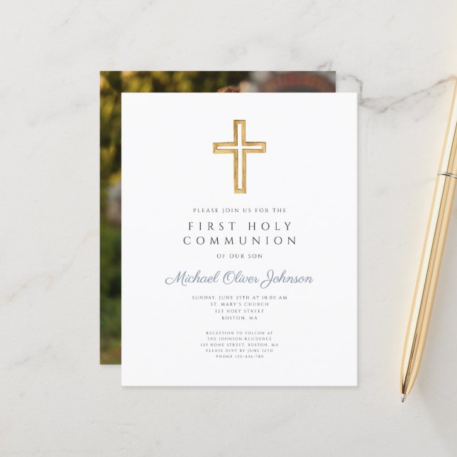 Budget Religiösa Kor Boy First Communice (Fram/Back In Situ)