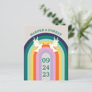 Budget Retro 70s Arch Rainbow-inbjudan