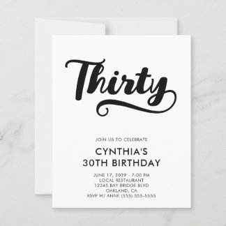 Budget Retro Swash Bold Script 30-årsfirande