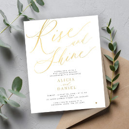 Budget Rise and shine bröllopsfest inbjudan