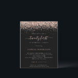 Budget Ro Glitter 21:a Party Svarta inbjudan<br><div class="desc">Ett ekonomiskt alternativ i BUDGET på en mindre storlek på 4, 5 x 5, 6 tum (110 lbs vikt), som är av samma tjocklek som ett vykort (är dock inte lämpligt för använda som vykort). OBSERVERA ATT DET FINNS EN inbjudan per lakan. Budgeterad Ro Glitter Glam Girly Black 21:a födelsedagen...</div>