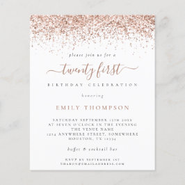 Budget Ro Glitter Girly 21:a partsinbjudan