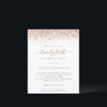 Budget Ro Glitter Glam 21:a partsinbjudan<br><div class="desc">Ett ekonomiskt alternativ i BUDGET på en mindre storlek på 4, 5 x 5, 6 tum (110 lbs vikt), som är av samma tjocklek som ett vykort (är dock inte lämpligt för använda som vykort). OBSERVERA ATT DET FINNS EN inbjudan per lakan. Budgeten Ro Glitter Glam Girly, 21:a födelsedagen Party....</div>