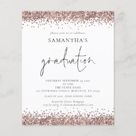 Budget Ro Guld Glitter 2024 Studenten Inbjudan