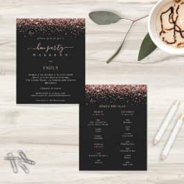 Budget Ro Guld Glitter Hen Helg Black