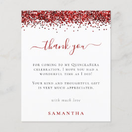 Budget Röd Glitter Foto Quinceanera Tack