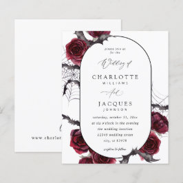 Budget Röd ros Halloween Fladdermus Bröllop-White