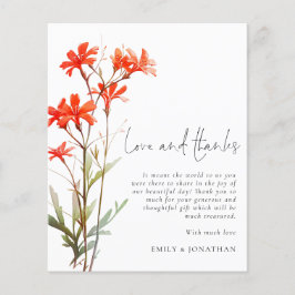 BUDGET Röda vildblommor 3 foto QR Bröllop Tack