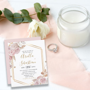Budget Romantic Blommigt, Rosa ros Guld