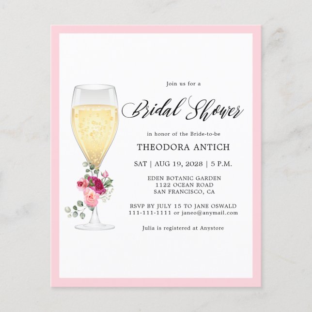 Budget Romantic Floral Bridal Shower (Framsida)