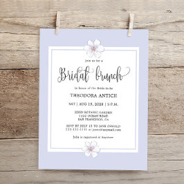 Budget Romantisk Lila Blommig Bröllopsbrunch