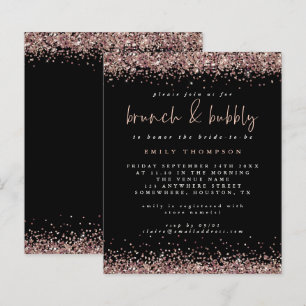 Budget Ros Glitter Brunch Bubbels Bröllopsfest