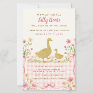 Budget Rosa Band Floral Silly Goose Bebis Shower