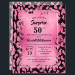 Budget Rosa Black Leopard Birthday Investigations<br><div class="desc">Liten elegant på 4, 5 x 5, 6 tum födelsedagsfest inbjudan har en rosa och svart leopard-dekortryckning i mönster överlagrad med rosa faux foil lagrar och dina 50:e födelsedagsfester i chic. Underbar FÖR ALLA ÅLDER. Dessa prisvärda meddelanden trycks på 110 lb pappert i 3 storlekar. **VITE ENVELOPES ÄR FRIVILLIGA PÅ...</div>