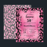 Budget Rosa Black Leopard Birthday Investigations<br><div class="desc">Liten elegant på 4, 5 x 5, 6 tum födelsedagsfest inbjudan har en rosa och svart leopard-dekortryckning i mönster överlagrad med rosa faux foil lagrar och dina 50:e födelsedagsfester i chic. Underbar FÖR ALLA ÅLDER. Dessa prisvärda meddelanden trycks på 110 lb pappert i 3 storlekar. **VITE ENVELOPES ÄR FRIVILLIGA PÅ...</div>