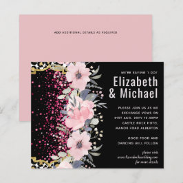 Budget Rosa Blommig Modern Flickaktig Bröllopsdusc