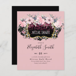 Budget Rosa Blommig Modern Flickaktig Bröllopsfest