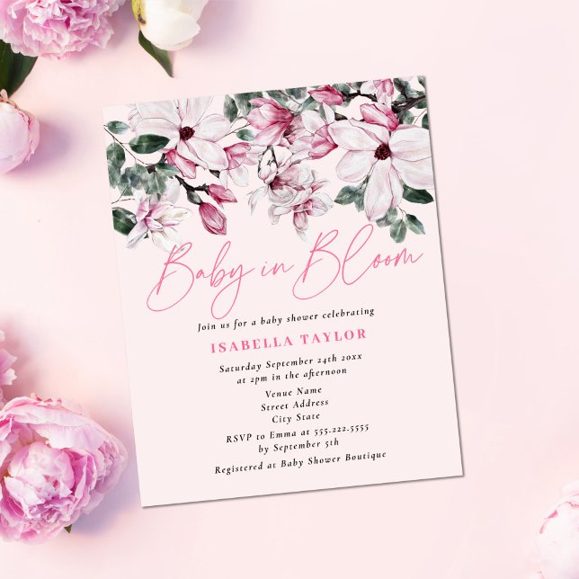 Budget Rosa Blommigt Baby i Bloom Baby Shower (Skapare uppladdad)