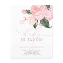 Budget Rosa Blommigt Baby i Bloom Shower Girl Gir
