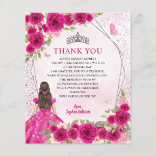 Budget Rosa Blommigt Princess Quinceañera Tack