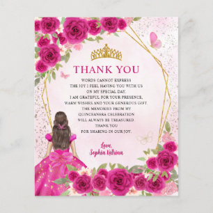 Budget Rosa Blommigt Princess Quinceañera Tack