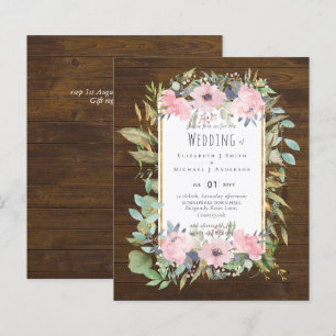 BUDGET Rosa Blommigt Sage Greenery Bröllop