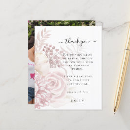 Budget Rosa Blommor Foto Bröllopsdusch Tack