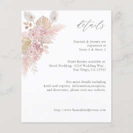 Budget Rosa Boho Blommiga Detaljer Flygblad