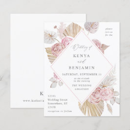 Budget Rosa Boho Blommigt Bröllop