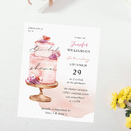 Budget Rosa Cake Möhippa Flyer med Rosa