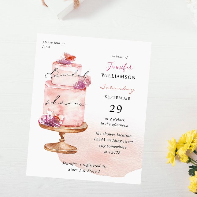 Budget Rosa Cake Möhippa Flyer med Rosa (Skapare uppladdad)