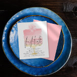 Budget Rosa Cake Script 50:e födelsedagsinbjudan<br><div class="desc">Ett ekonomiskt alternativ i BUDGET på en mindre storlek på 4, 5 x 5, 6 tum (110 lbs vikt), som är av samma tjocklek som ett vykort (är dock inte lämpligt för använda som vykort). OBSERVERA ATT DET FINNS EN inbjudan per lakan. Budget Rosa Cake Script 50:e födelsedagsinbjudan. Rubriken Femtionde...</div>