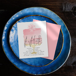 Budget Rosa Cake Script 50:e födelsedagsinbjudan