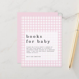 Budget Rosa Gingham-böcker för Baby-bilaga