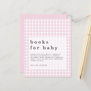 Budget Rosa Gingham-böcker för Baby-bilaga