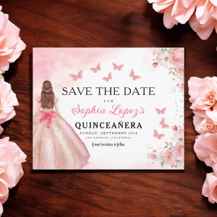 Budget Rosa Guld Princess Birthday Quinceanera Flygblad