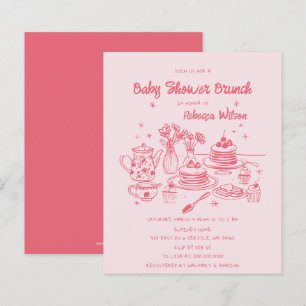 Budget Rosa Hand plockade Girl Baby Shower Brunch