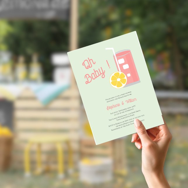 Budget Rosa Lemonade Oh Baby Shower QR-kod (Skapare uppladdad)