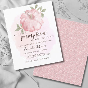 Budget Rosa Little Pumpkin Autumn Fall Baby Shower