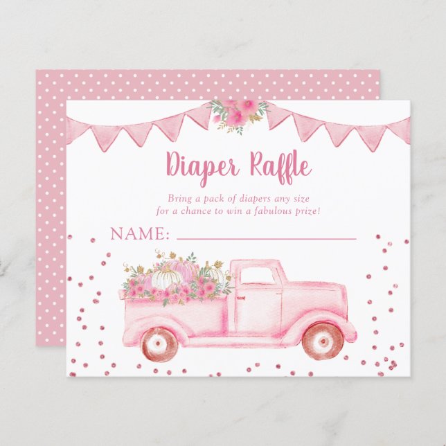 Budget Rosa Little Pumpkin Diaper Raffle (Fram/baksida)