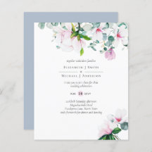 BUDGET Rosa Magnolior Salvia Eukalyptus Blå Bröllo