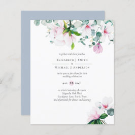 BUDGET Rosa Magnolior Salvia Eukalyptus Blå Bröllo