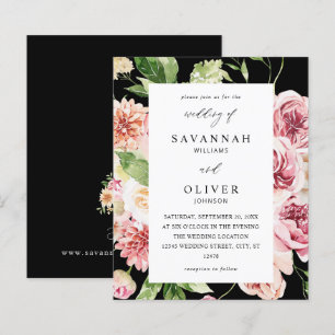Budget Rosa & Peach Blommigt & Greenery Bröllop Bl