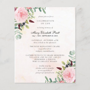 Budget Rosa Peony Eucalyptus Funeral Investigation